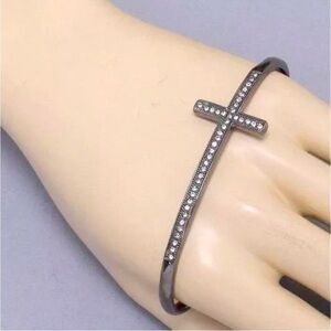 Crystal Cross Hand‎ Cuff Bangle Bracelet Hand Jewelry